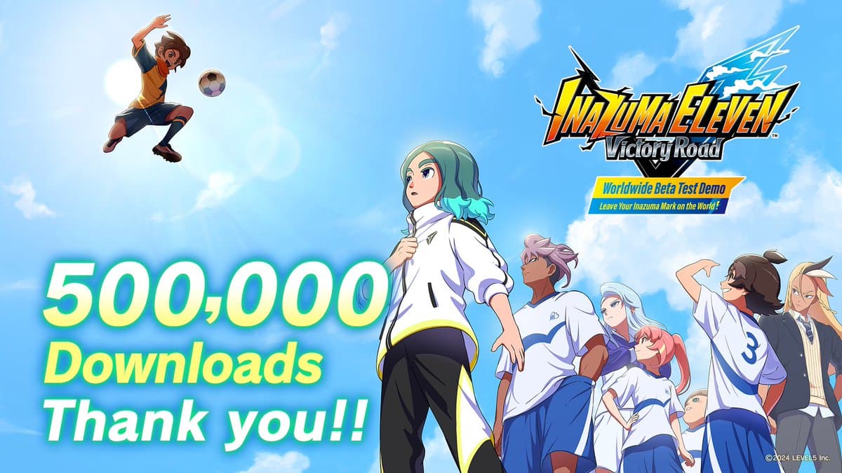 La beta d’Inazuma Eleven Victory Road a atteint les 500 000 téléchargements, sachant que le jeu est disponible uniquement sur Switch pour le moment, c’est incroyable ! https://t.co/eCheTeXBzO
