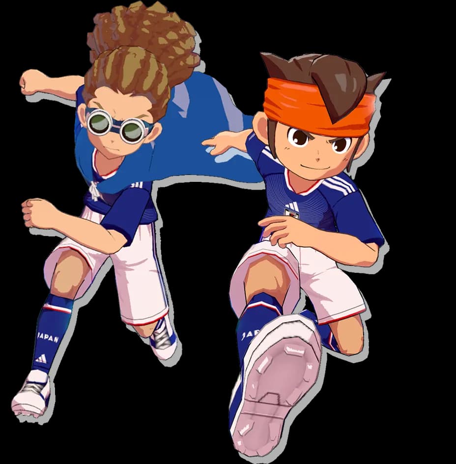 Mark Evans et Jude Sharp en uniforme de l'équipe nationale du Japon